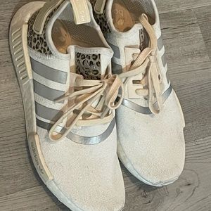 Womens Adidas NMD white & leopard print
